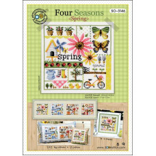SO-3146L SODA Stitch Набір для вишивки рахунковим хрестиком - Чотири сезони Весна Four Seasons<Spring> 17x17 см, Linen 32